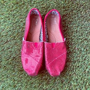 Toms Sparkly Red Shoes